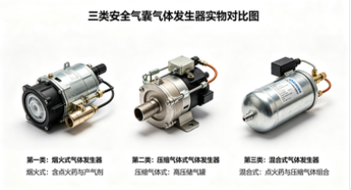 安全氣囊氣體發生器類型區分與失效檢測